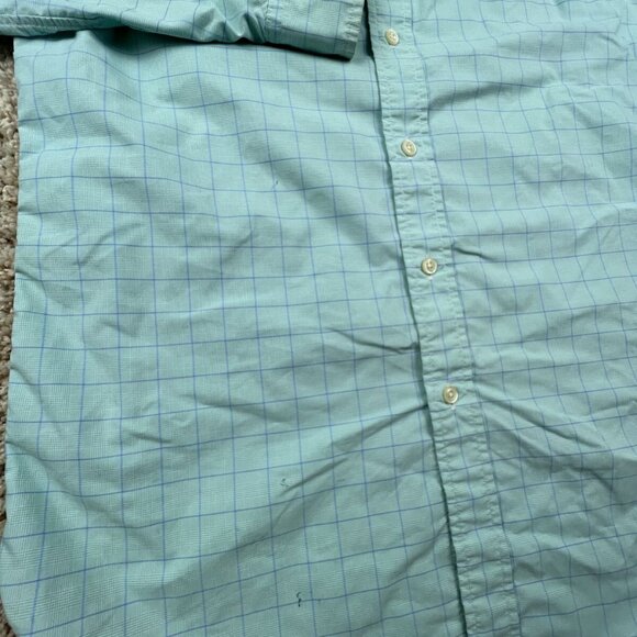 Ralph Lauren Performance Classic Fit Button Up Shirt Small Blue Check L/S - Picture 8 of 14